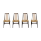 Ensemble de 4 chaises des années 1950, design bicolore