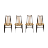 1950s set of 4 chairs, bicolor design