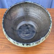 Coupe / cache-pot céramique Accolay signé – Grès émaillé vintage 60