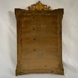 Miroir Napoléon III, doré avec fronton - 105x67cm
