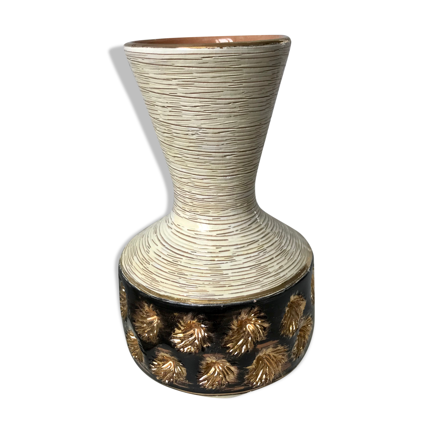 Pottery vase signed vintage 70s