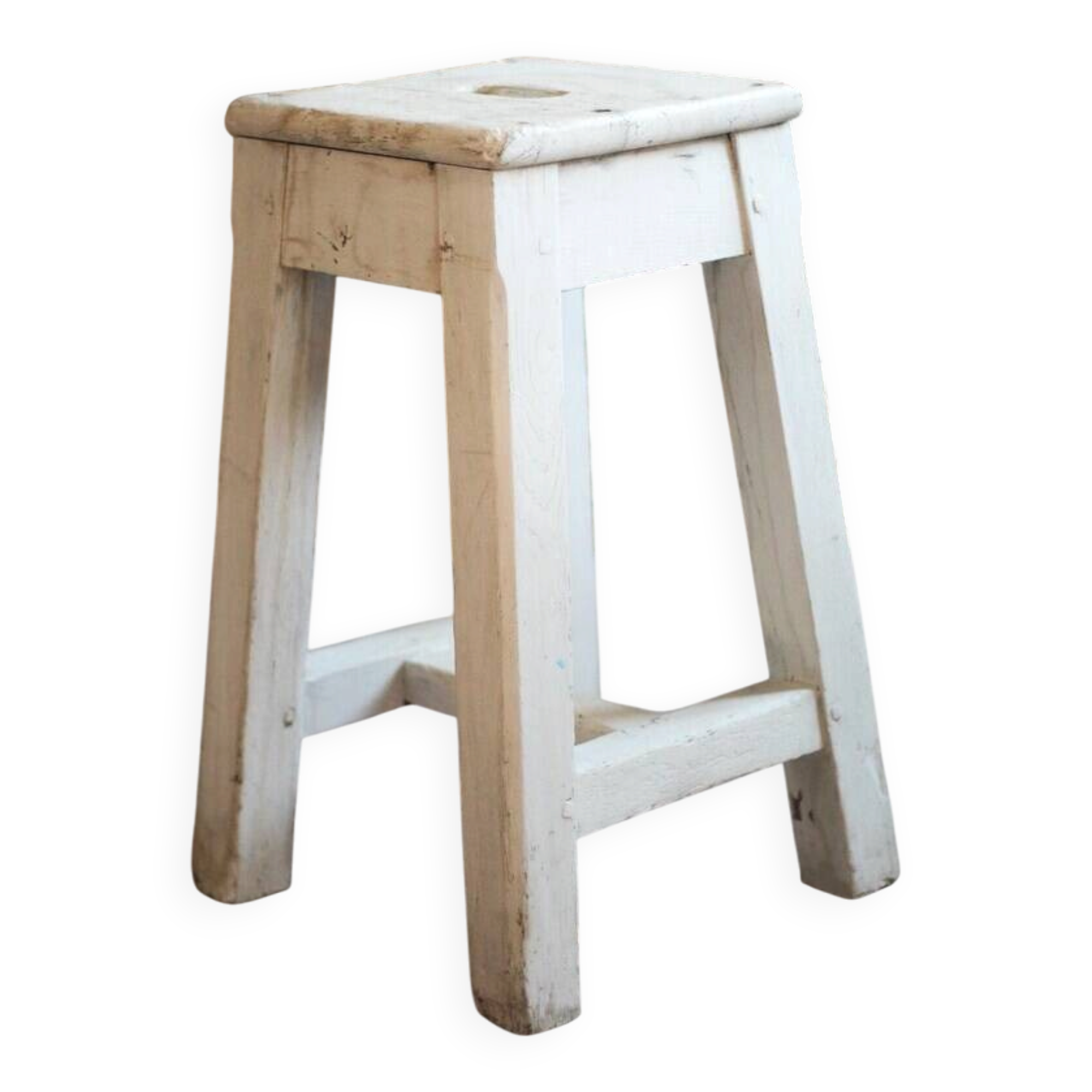 Vintage stool, farmhouse oak wood stool, accent stool, interior decor, wooden stool
