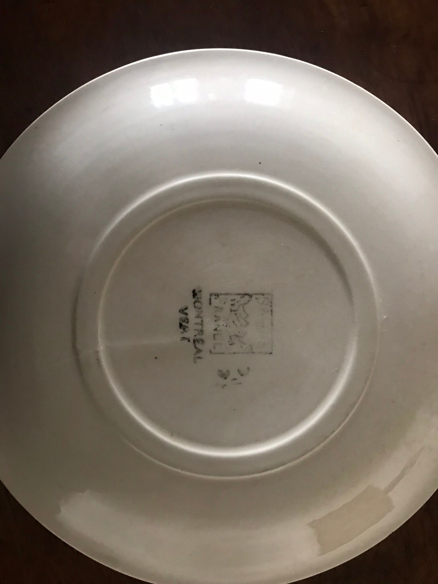 Service à dessert en porcelaine Salins « Montréal vert »