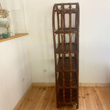 Vintage rattan bookcase