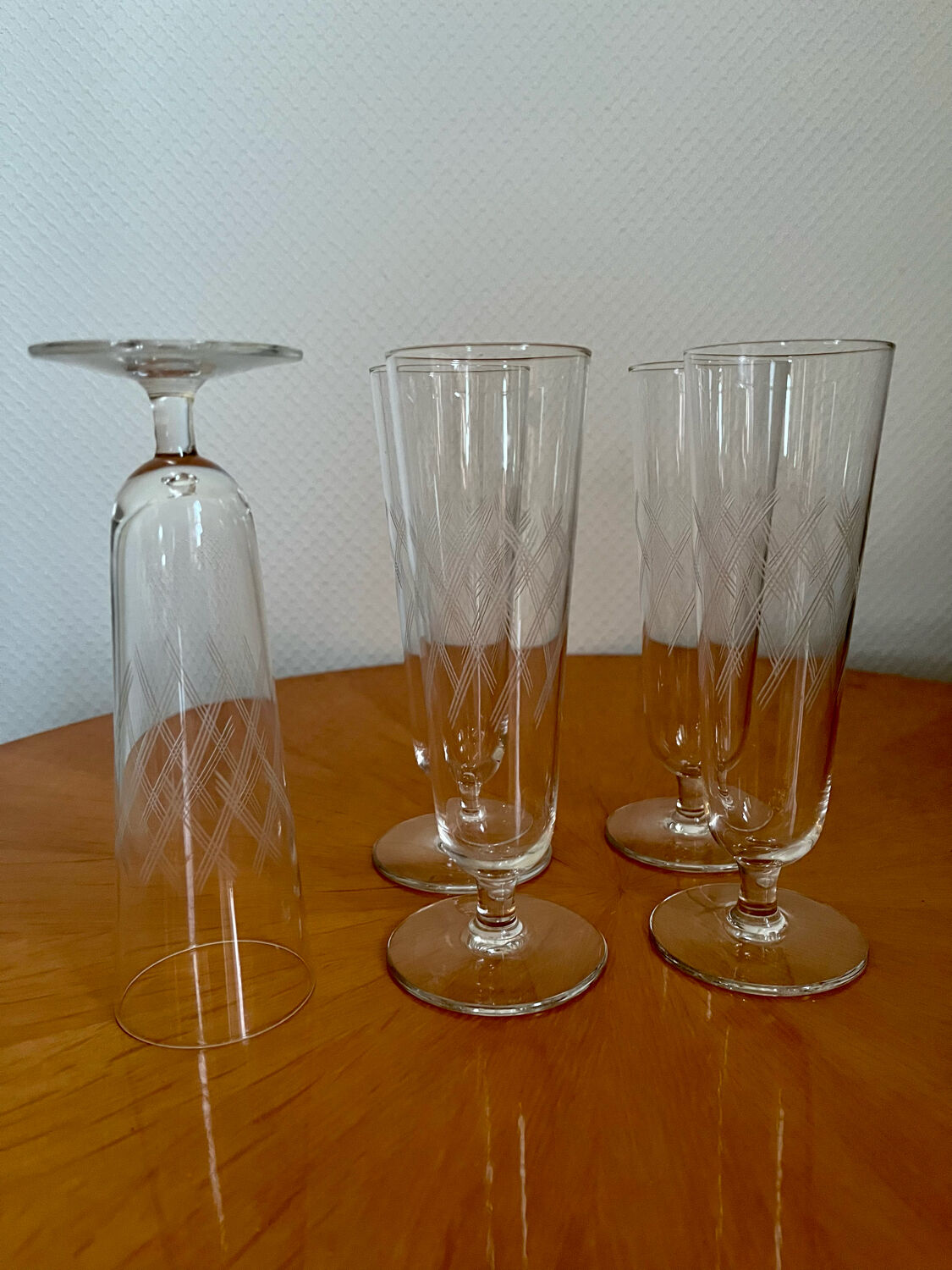 Vintage champagne flutes 1960