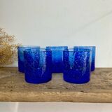 5 verres bullés vintage