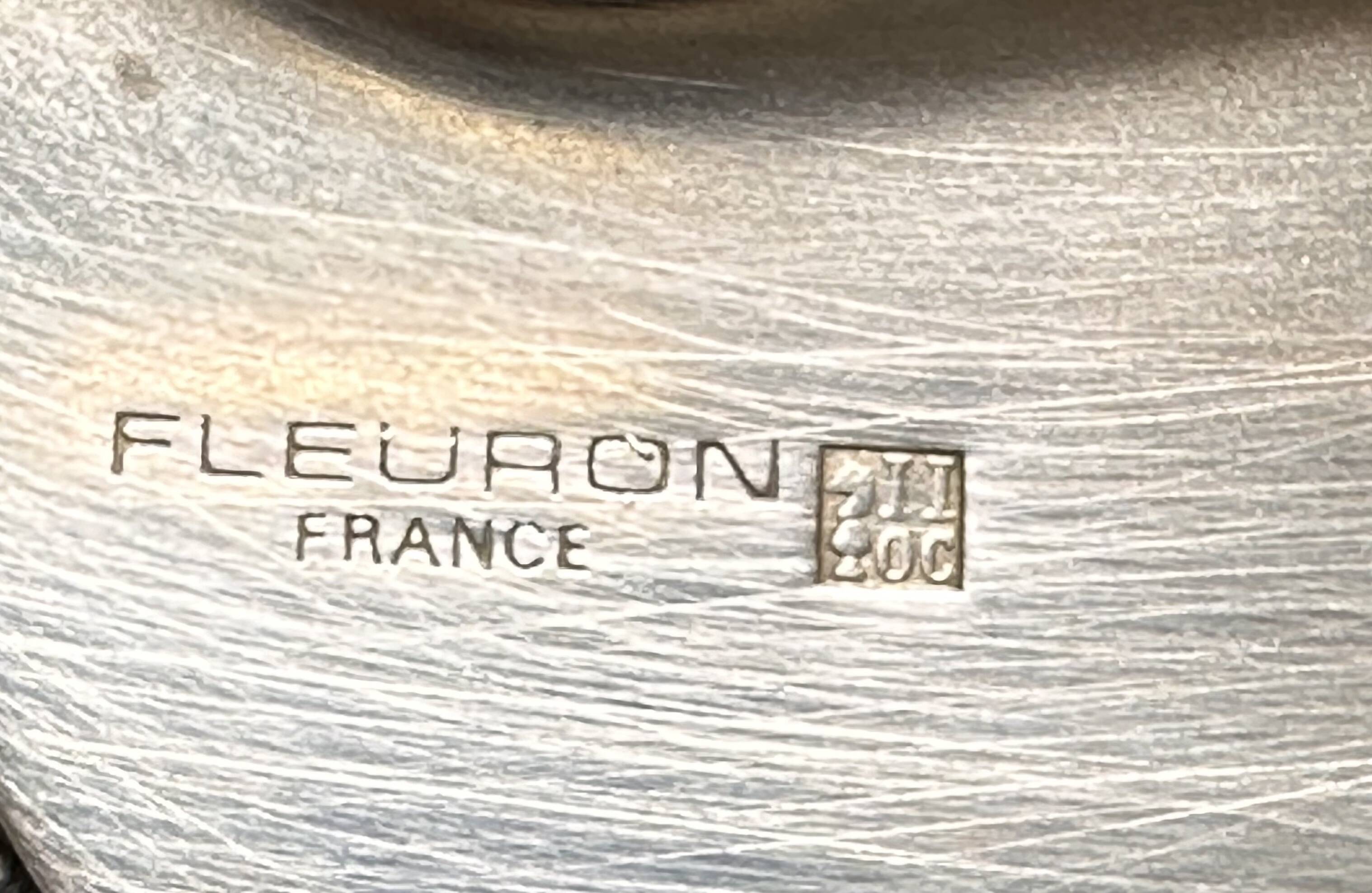 Large shell dish in silver metal Christofle Fleuron