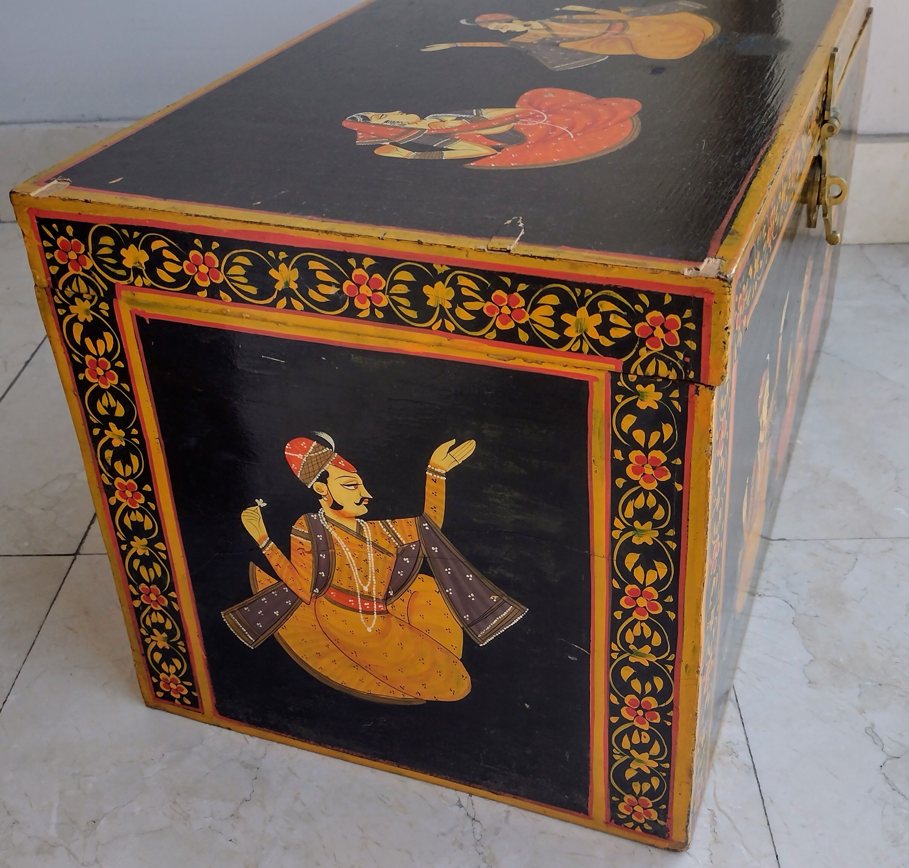 Indian handpainted wedding chest