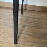 Chaise skaï vert et métal