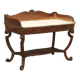 Ancient Empire desk in walnut with marble top, Italy, 19th century.