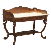 Bureau Empire ancien en noyer avec plateau en marbre, Italie, XIXe siècle