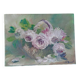 Oil on canvas basket and flowers signed