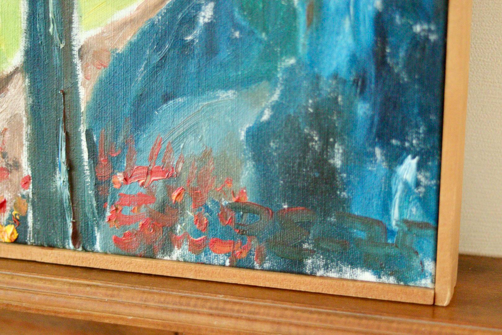 Original vintage Swedish oil on canvas – "Autumn Trees"