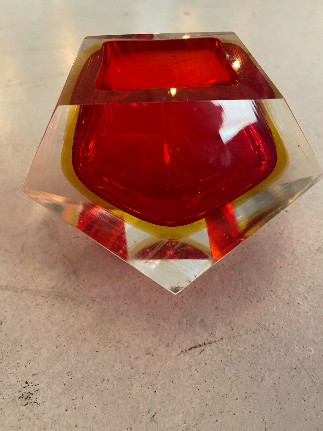 Sommerso Murano ashtray