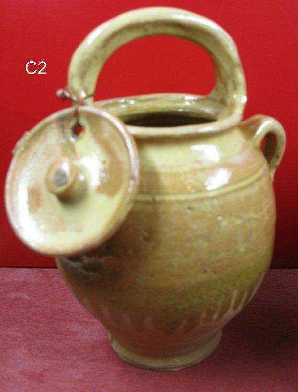 Pottery jug old jar vernified sandstone