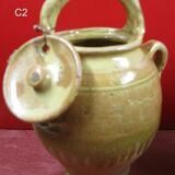 Poterie cruche jarre anciennne grès vernissé