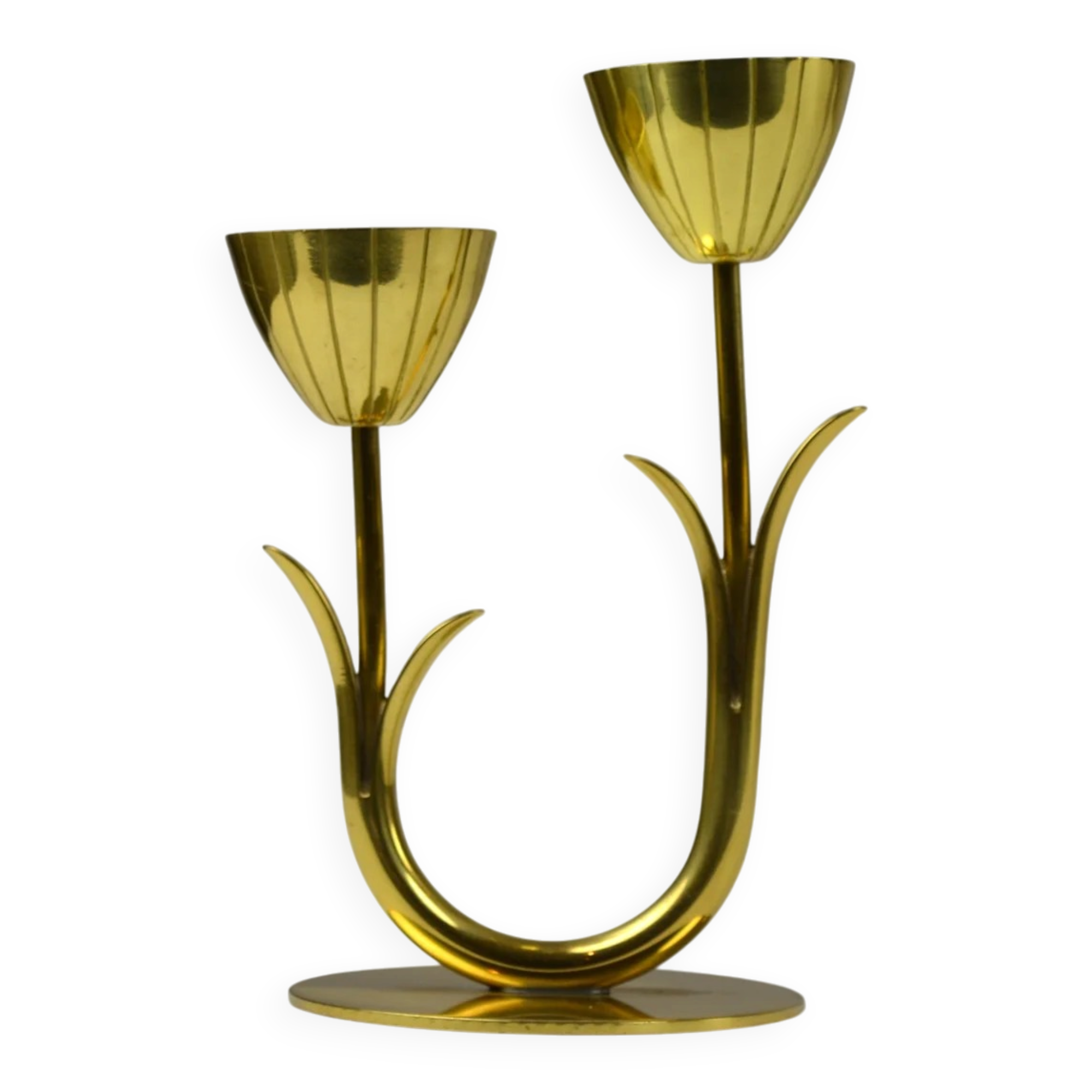 Tulip shaped Candle holder by Gunnar Ander for Ystad-Metall, Sweden, 1950s/1960s