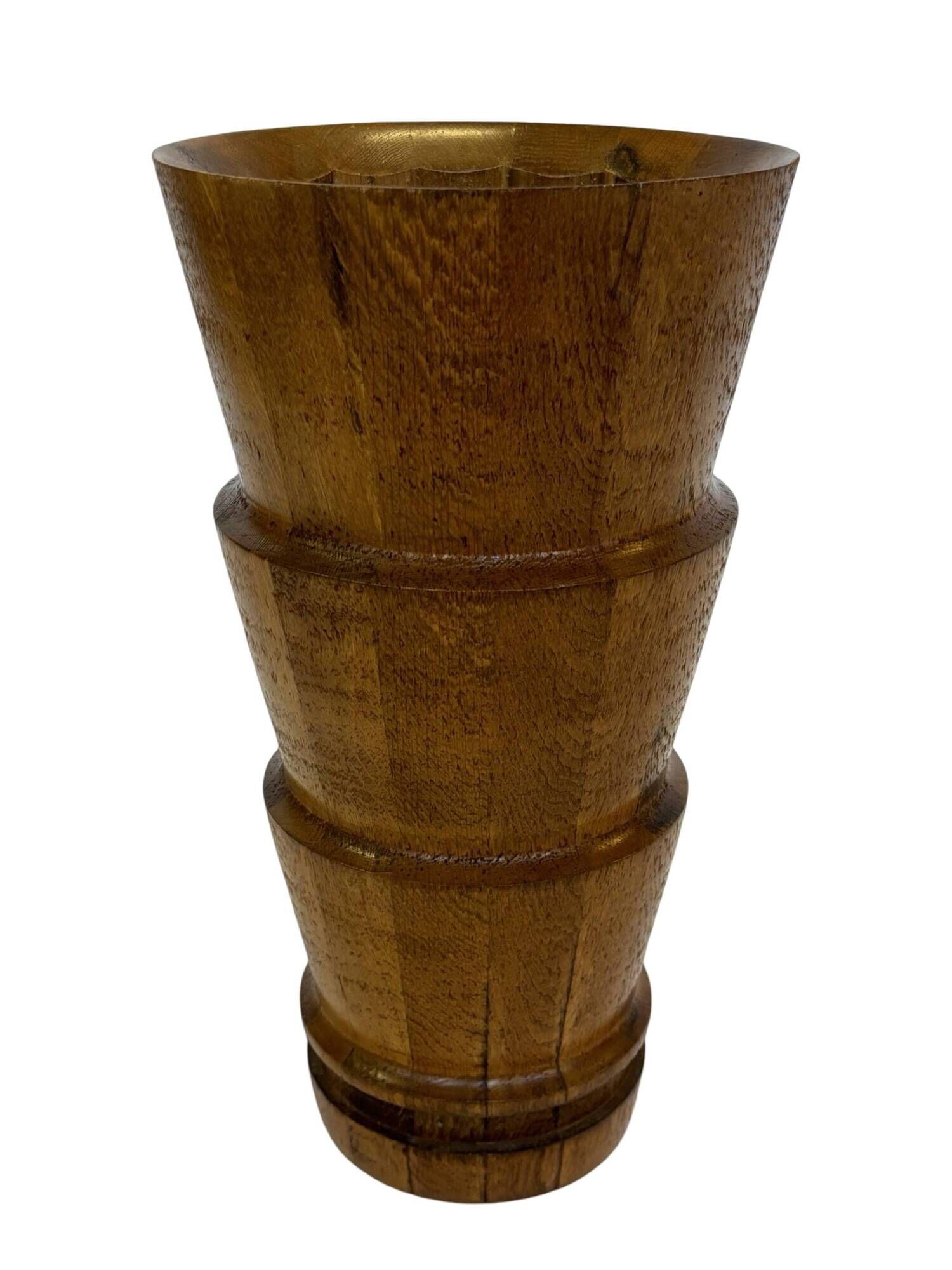 Vintage umbrella holder wooden basket storage 1960 minimalist design