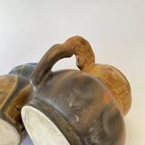 Flamed stoneware pitcher signed Méténier, 1900