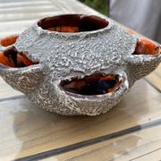 Vase for flower arrangements, fat lava.