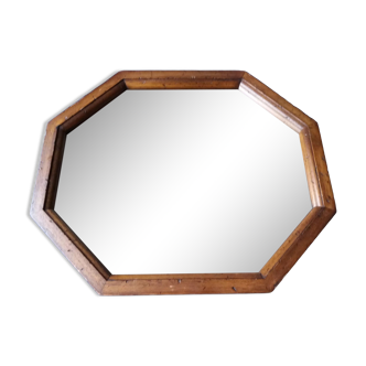 Octagonal art deco mirror 50x40cm