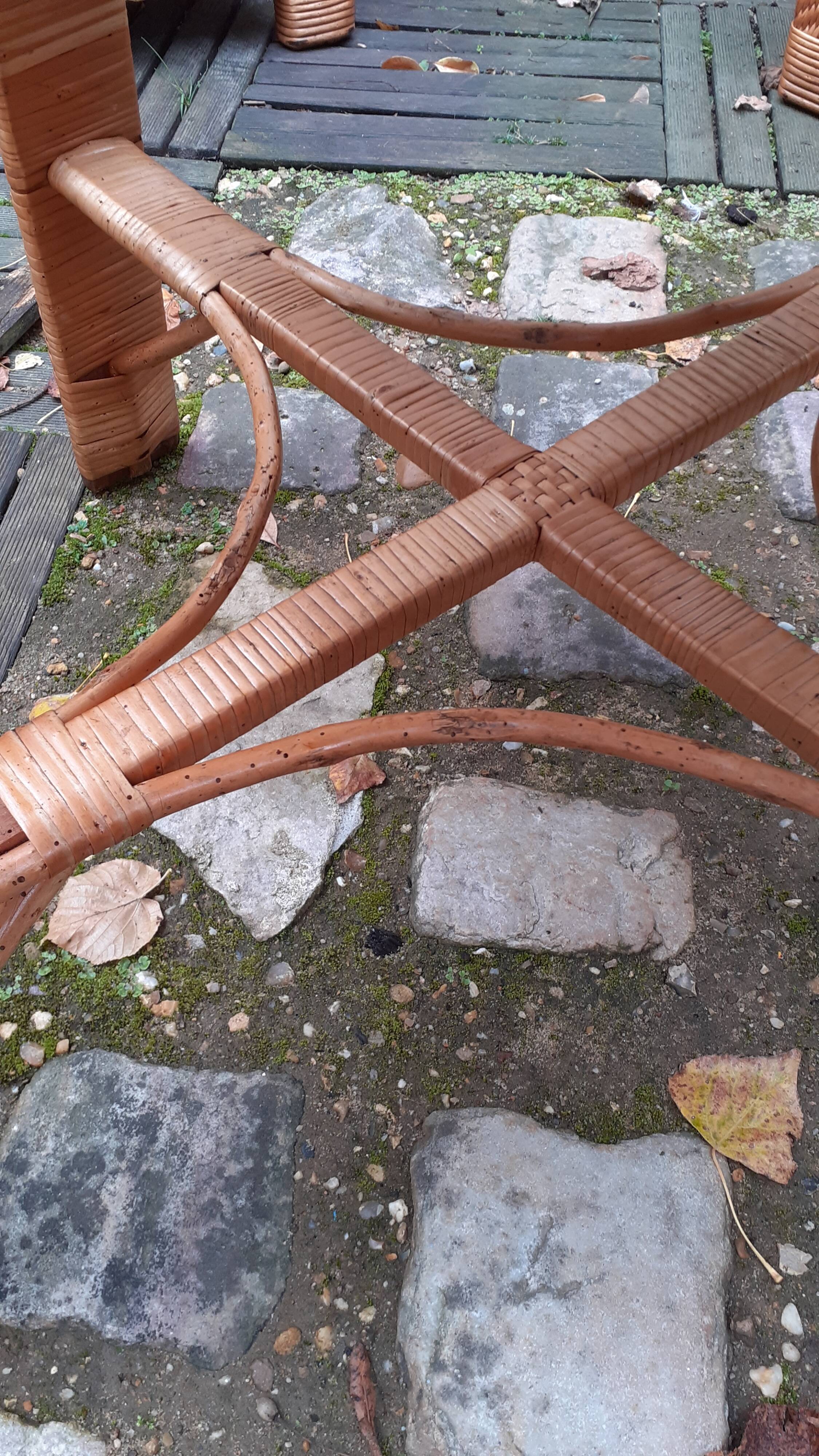 5-piece vintage rattan lounge set 60s