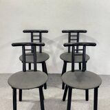 Vintage Italian Chairs, 1980s, Set of 4