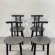 Vintage Italian Chairs, 1980s, Set of 4