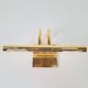 Regency Brass Acrylic Cabinet Lamp by Lumina, 1980s, Set of 3