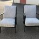 Armchairs with black and white patterns vintage 60s