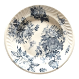 Plat faïence fleurs bleues modèle Glory 31,5 cm