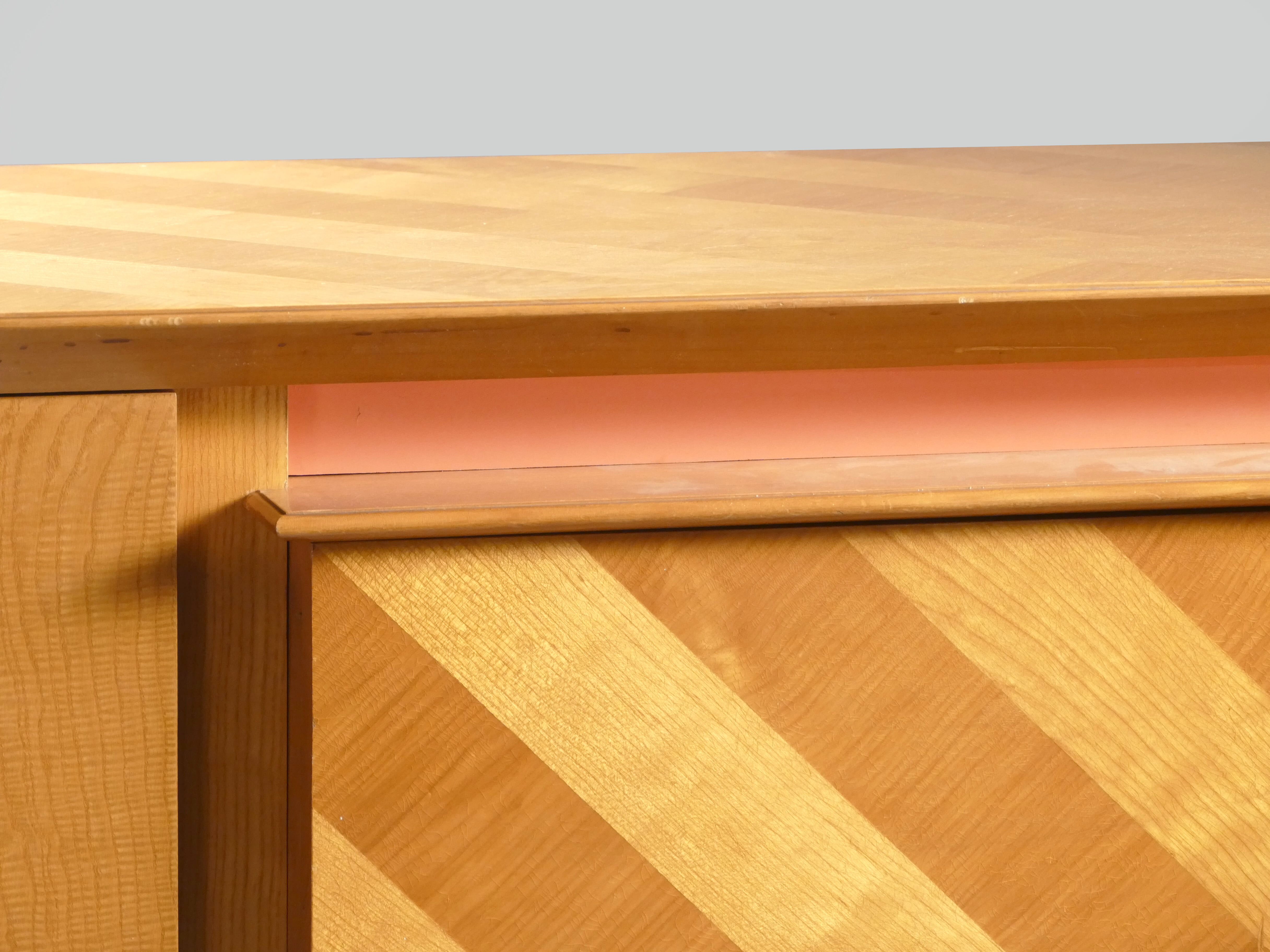 Modernist enfilade cherrywood around 1950