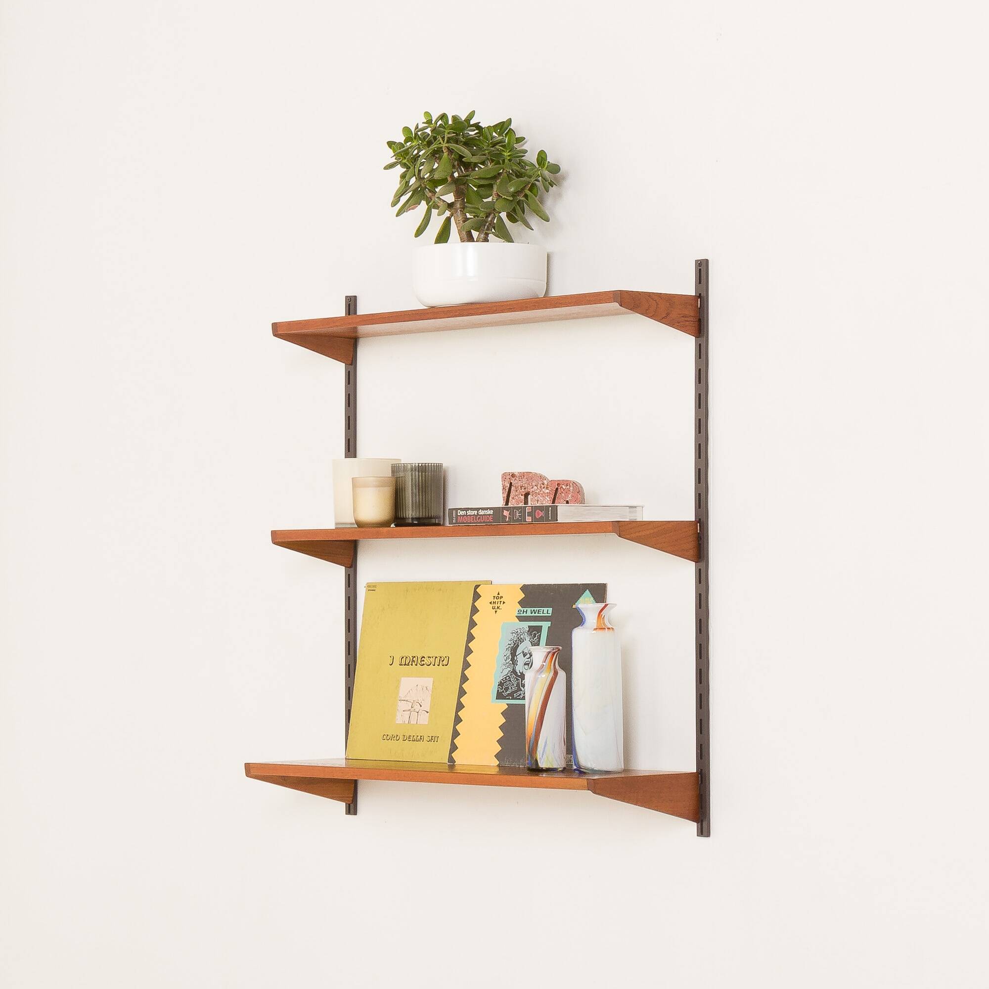 Kai Kristiansen teak shelving unit, set of 3 shelves, FM Mobler, Denmark