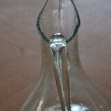 Carafe/pitcher signed Biot blown glass