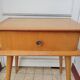 Vintage light wood bedside table