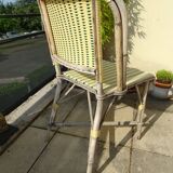 4 vintage bistrot de Paris rattan chairs