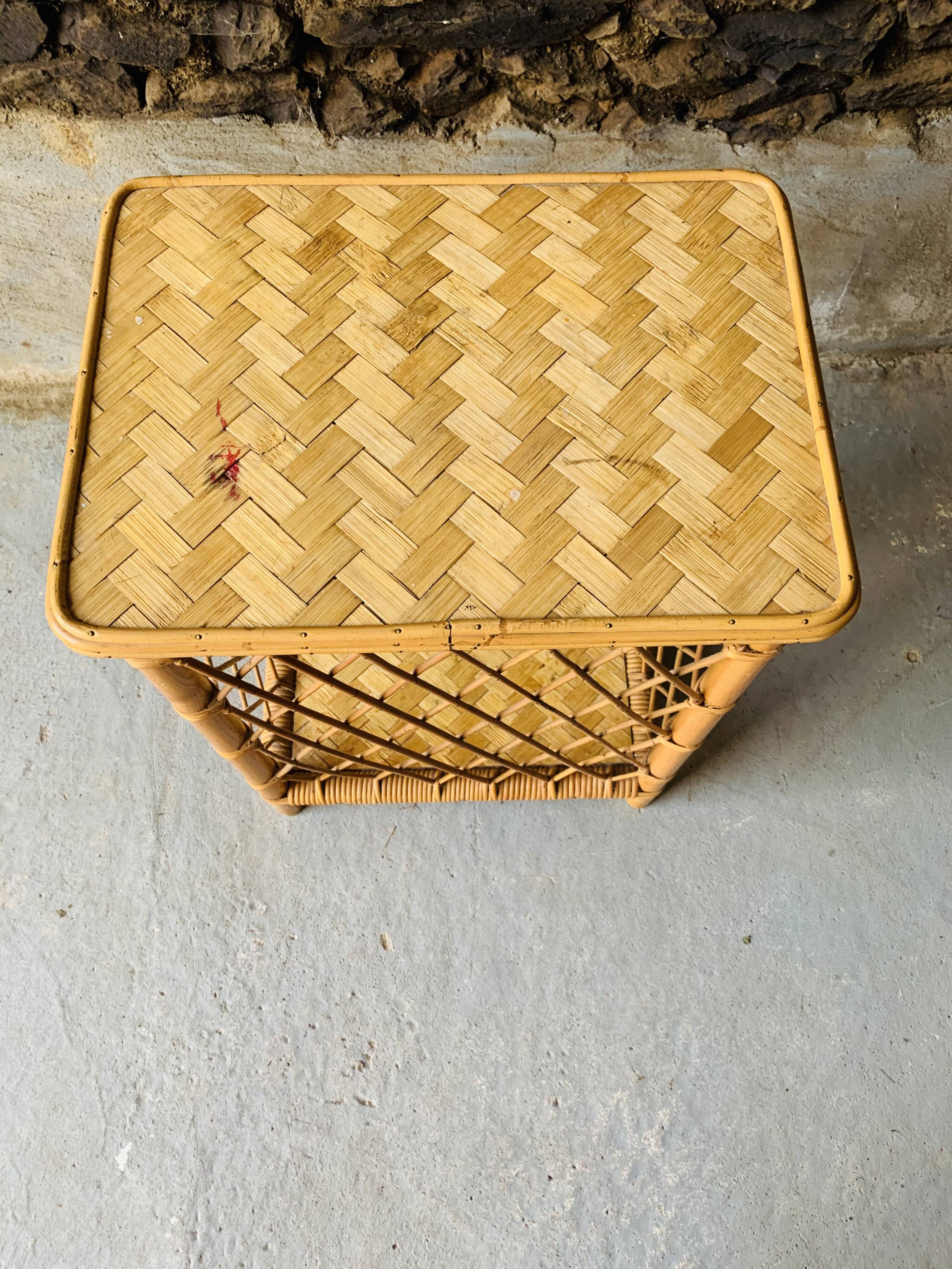 Rattan nightstand