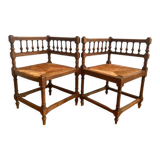 Set of two 19th century wicker chairs