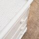 Commode vintage en rotin blanc