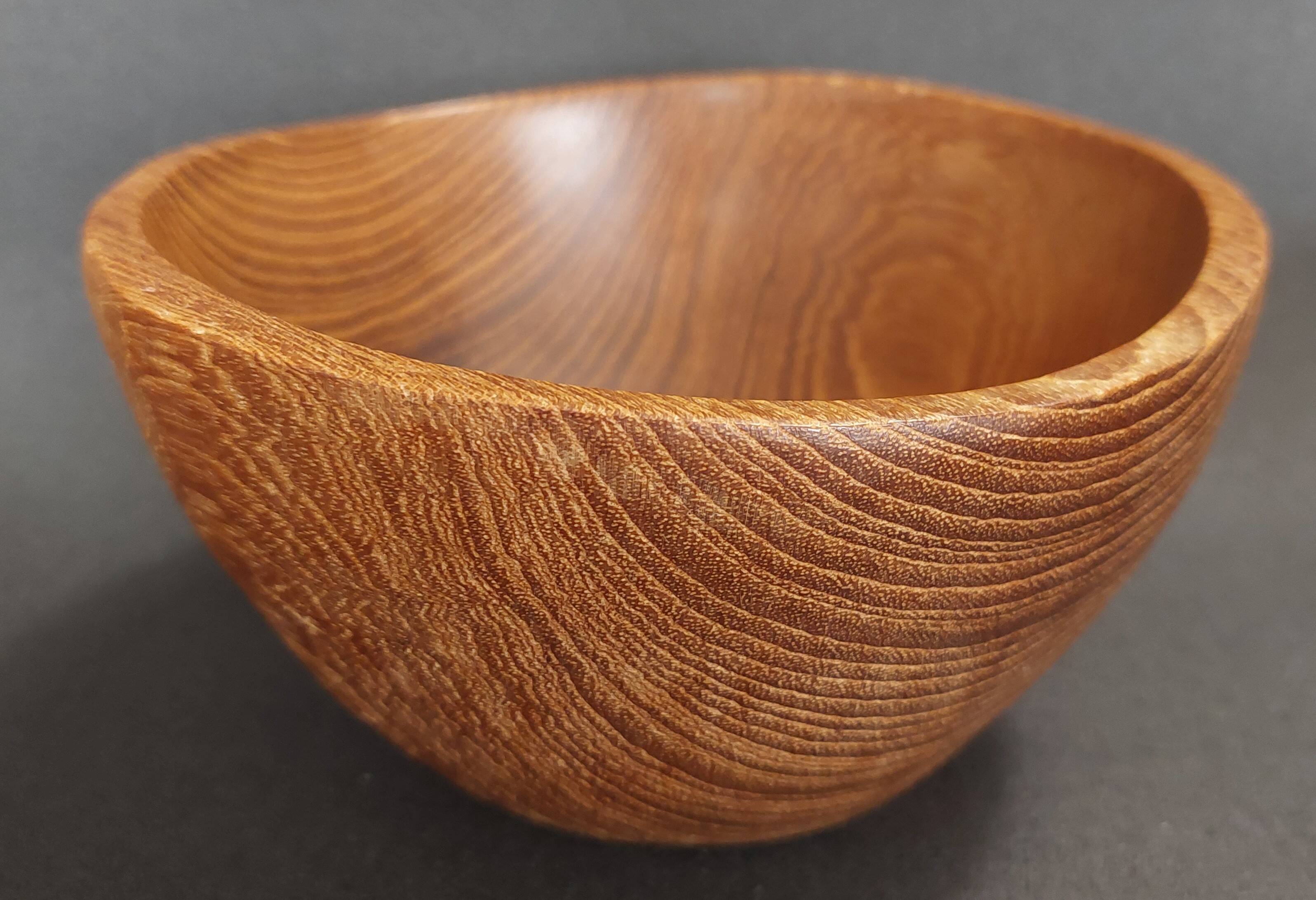 Vintage wooden fruit bowl