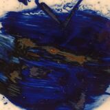 Large designer plate signed by Barbara Schroeder – 41 cm – Contemporary ceramic