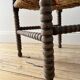 Turned wood corner chair
