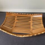 70s bamboo fruit basket