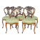 Chaises en noyer vintage vert clair, années 1890, ensemble de 5