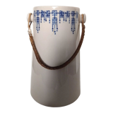 Ceramic pot and wicker handle