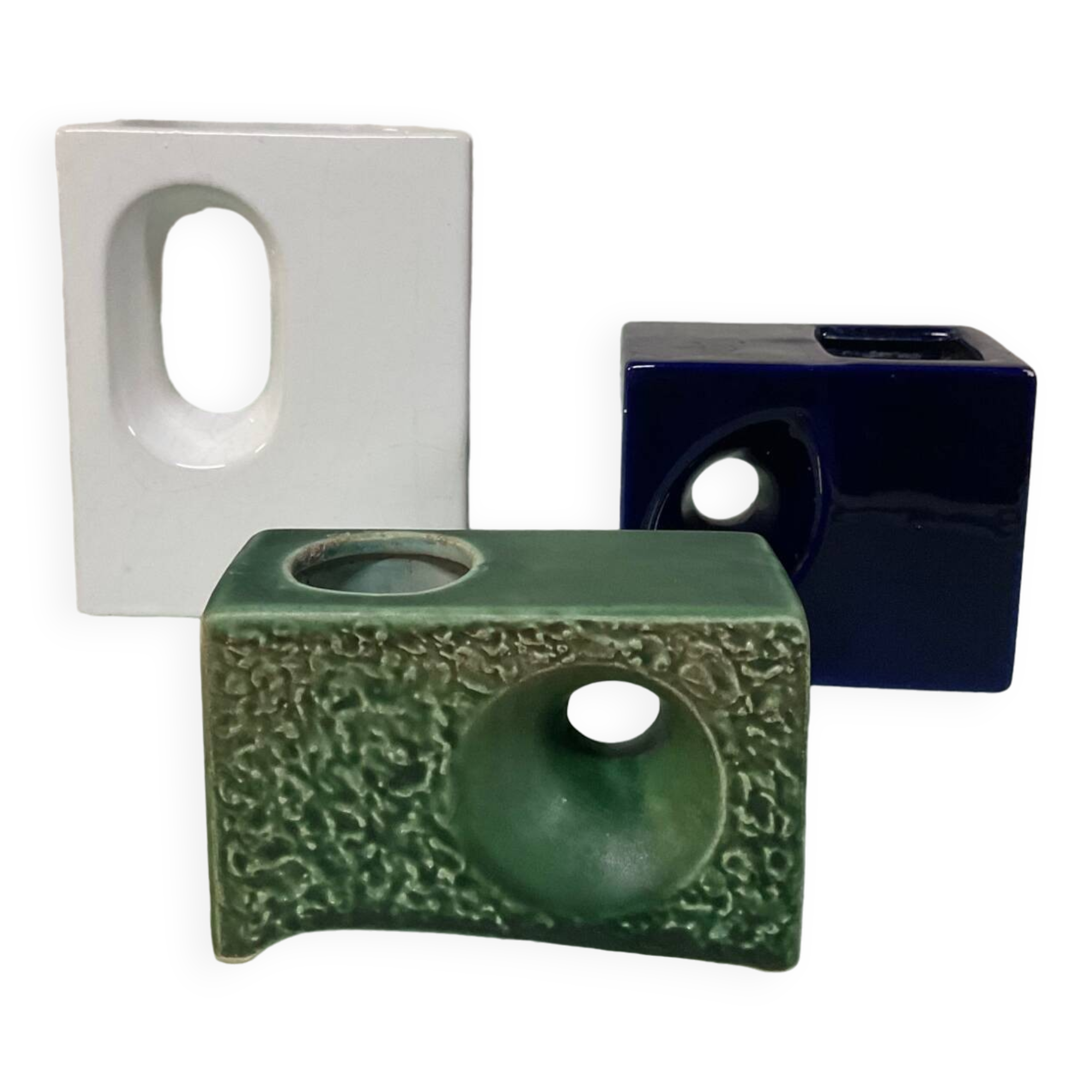 Trio of vintage ceramic vases