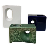 Trio of vintage ceramic vases