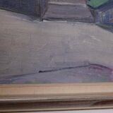 Original Swedish oil on canvas – “Church” by Stig Gilborne – vintage & framed – 67 × 52 cm (26.4" × 20.5")