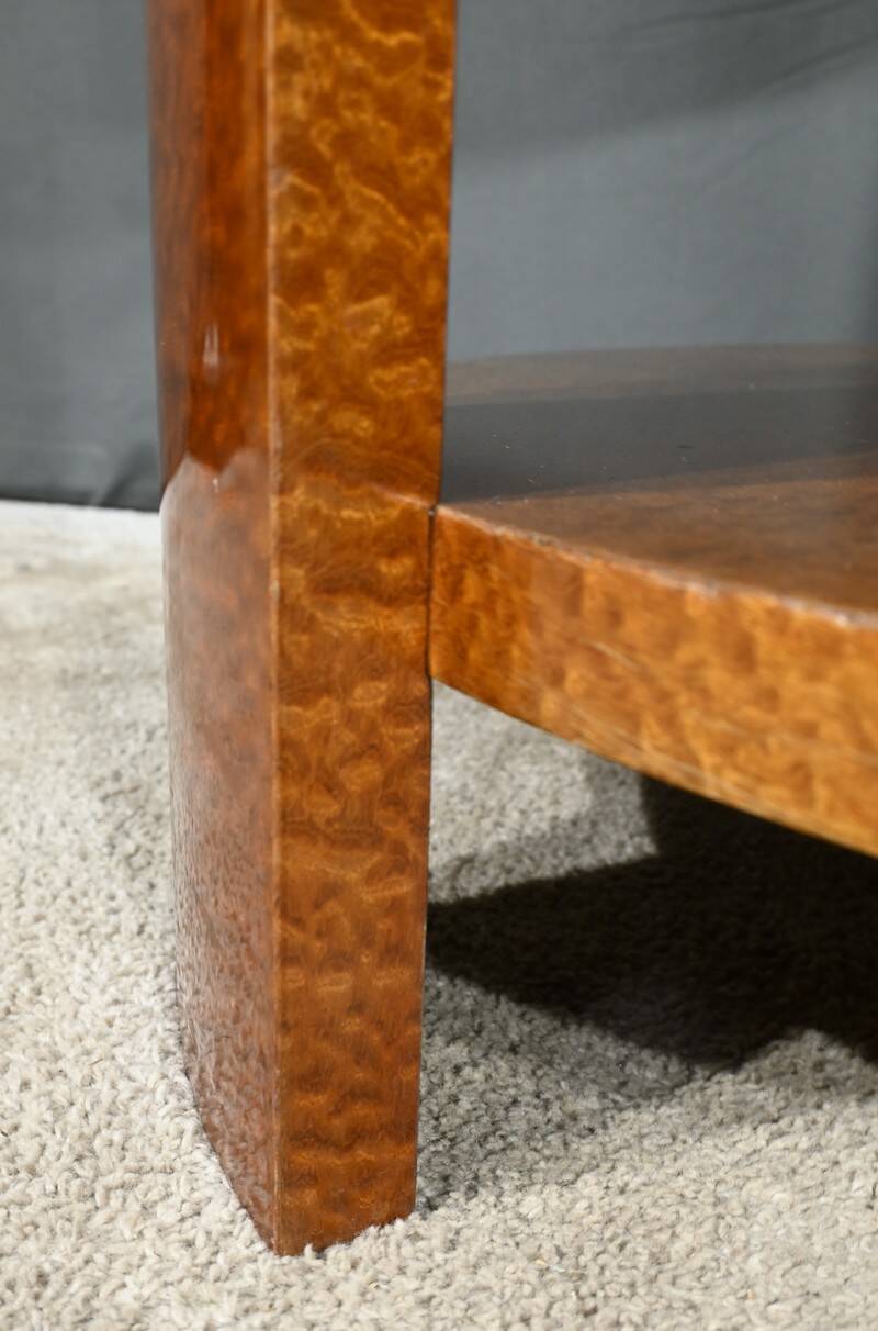 Table Guéridon en Loupe d’Amboine, Art Déco – 1930
