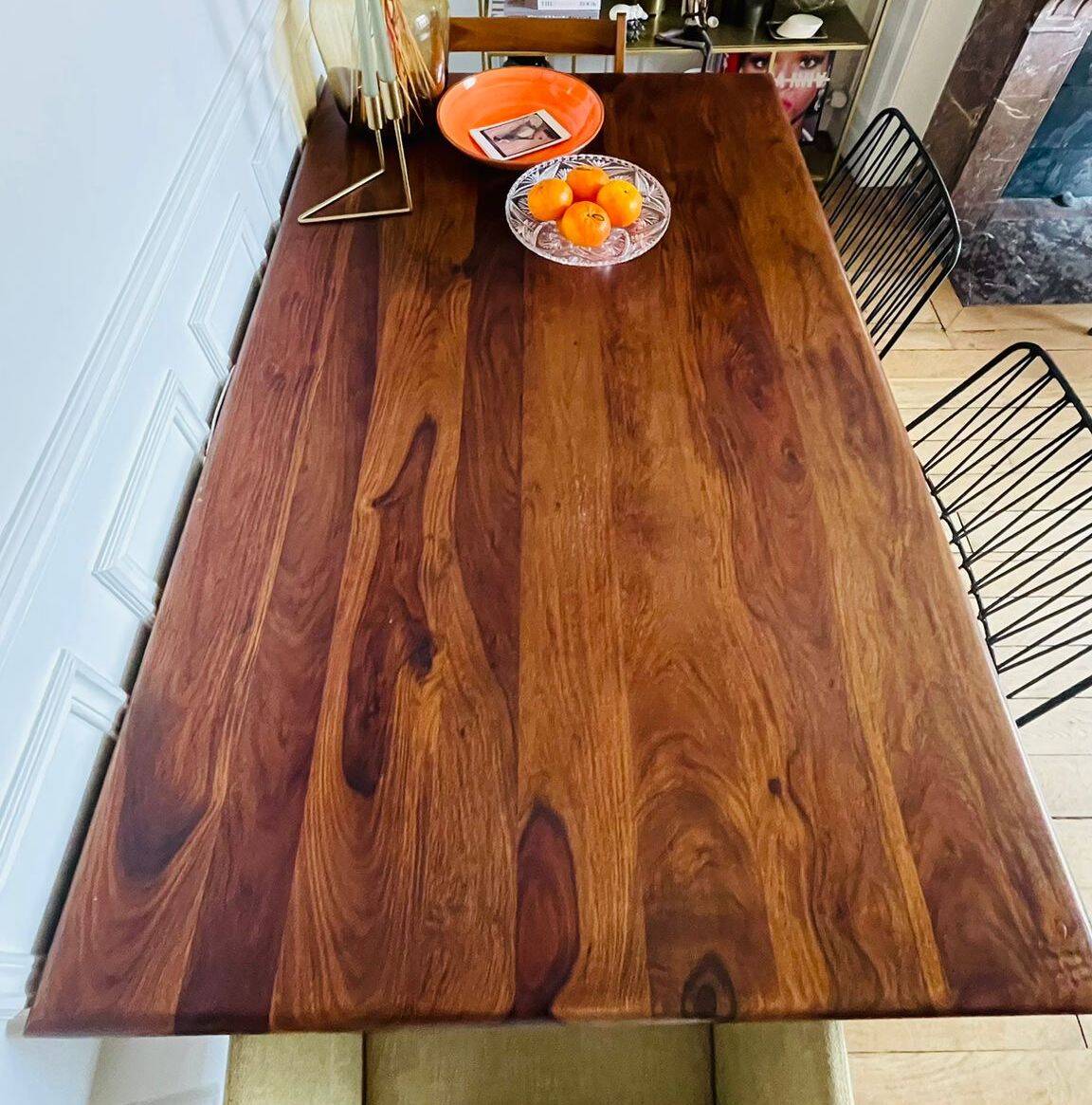 Dining table in solid sheesham — Indian colonial style — John Lewis